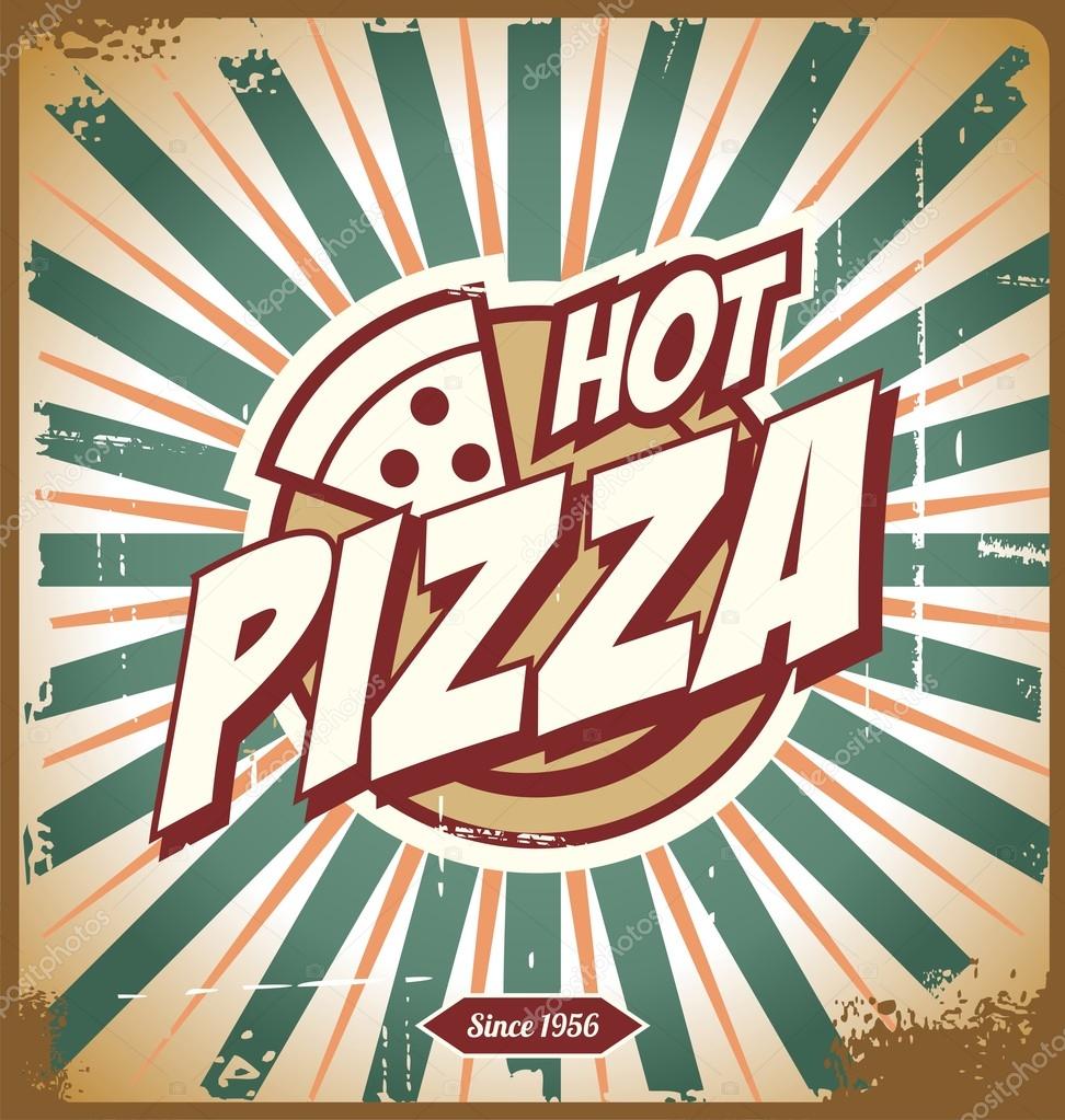 Retro pizza sign