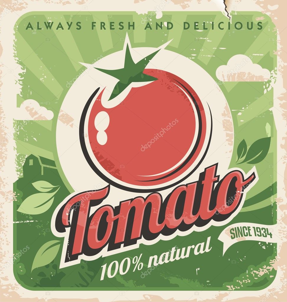 Vintage tomato poster