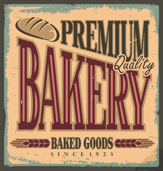Panneau de boulangerie vintage — Image vectorielle