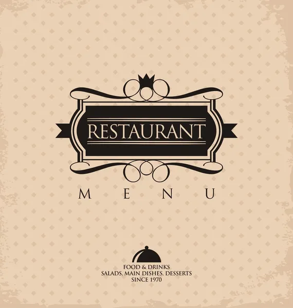 Wygląd menu restauracji — Wektor stockowy