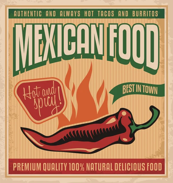 Meksykańskie jedzenie — Wektor stockowy