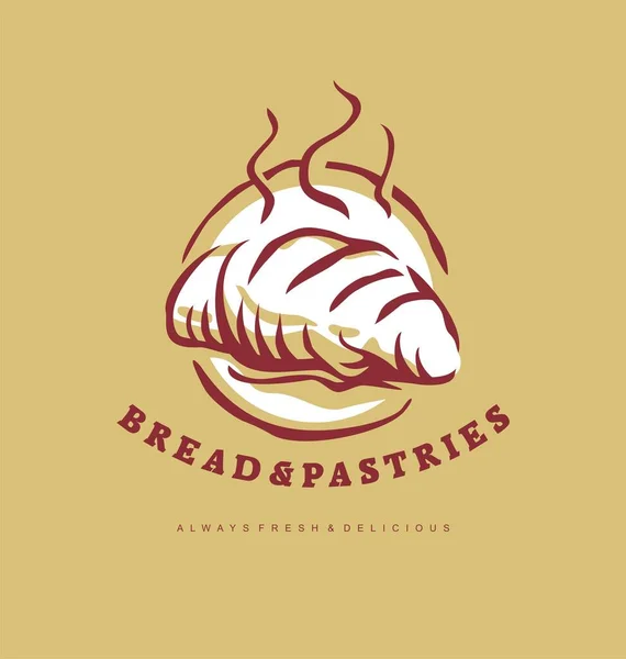 Dessin Pain Art Ligne Parfait Pour Conception Logo Marque Boulangerie — Image vectorielle