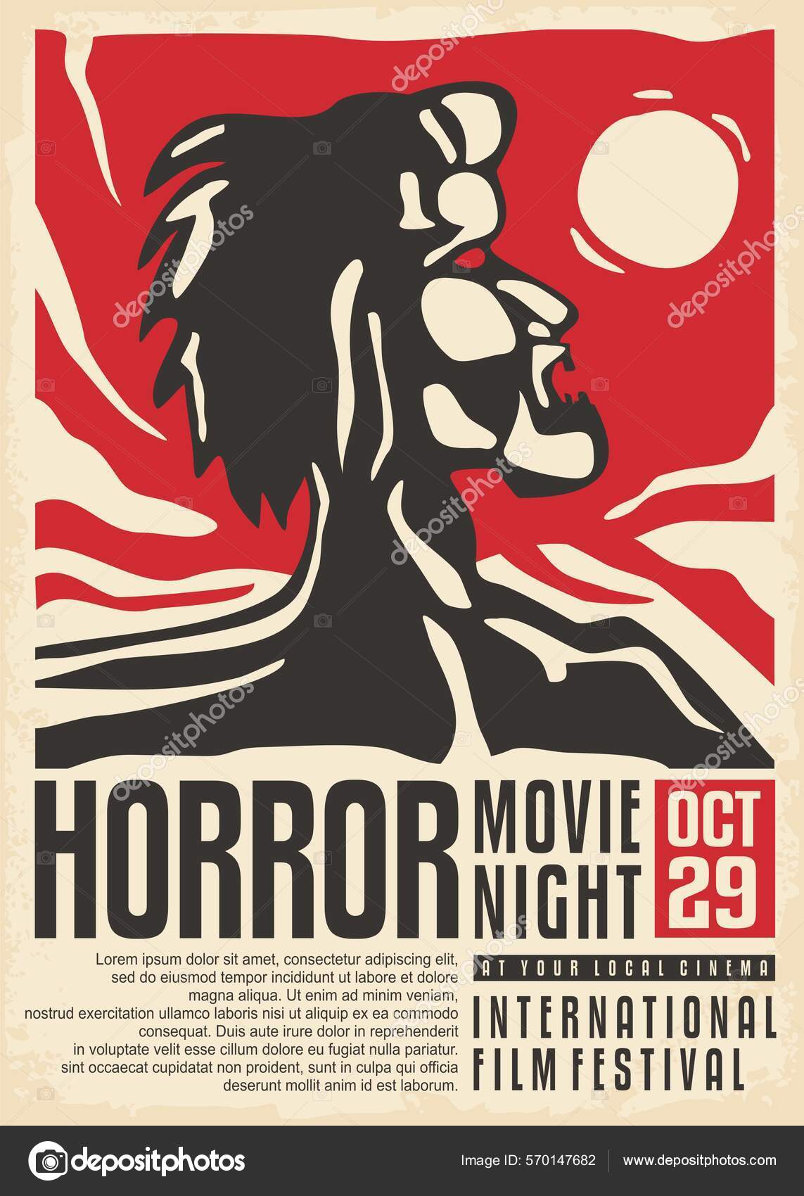 Cartaz para festival de filmes de terror