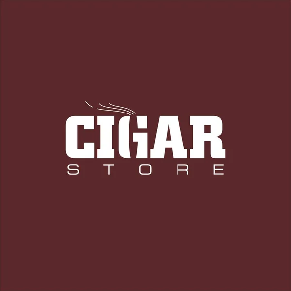 Design Logotipo Conceitual Para Loja Tabaco Com Tipografia Criativa Forma —  Vetores de Stock