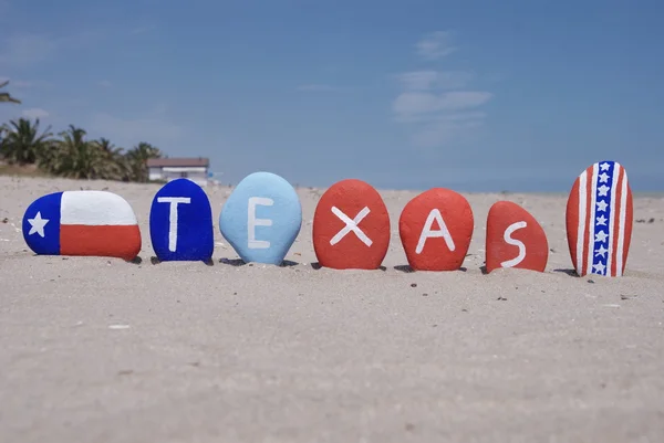 Texas, estado de Estados Unidos sobre piedras de colores — Foto de Stock