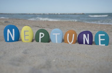 gezegeni Neptün renkli taş