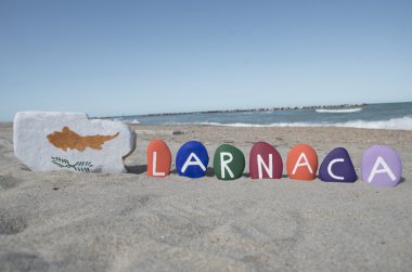 Larnaca, Kıbrıs, renkli taş