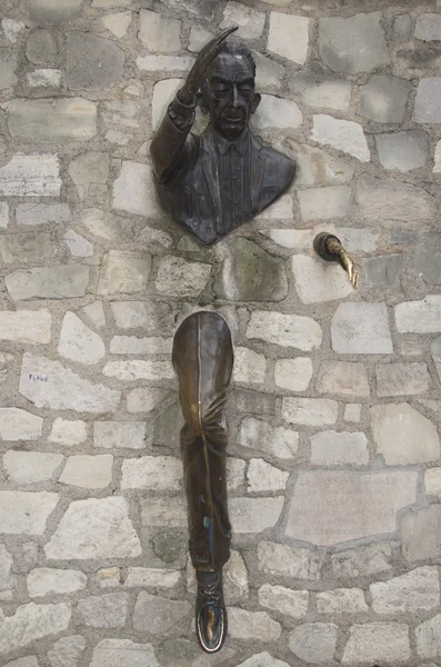 "Le Passe-Muraille ", Montmartre, Paryż — Zdjęcie stockowe