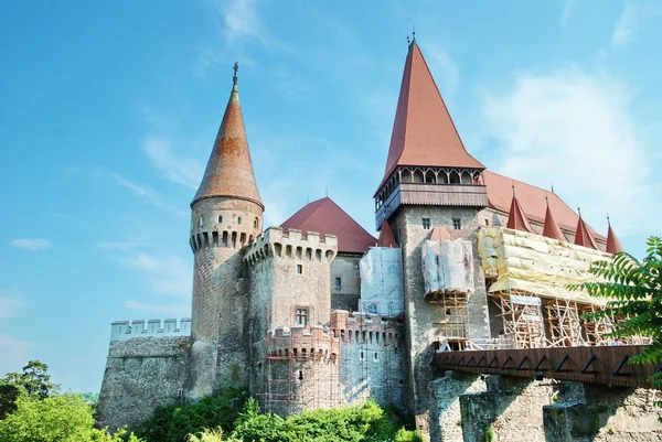 Castelo de Corvinilor, Hunedoara, Roménia — Fotografia de Stock