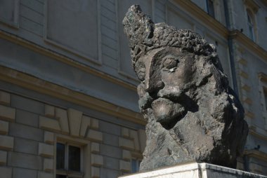 Drakula, vlad Impaler'ın bronz büstü, sighisoara