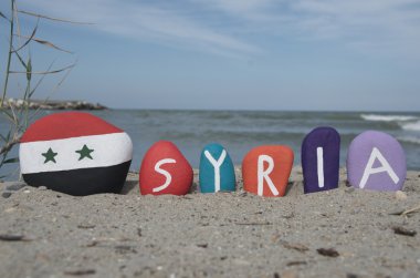 Suriye, renkli taşlar üzerinde Hediyelik eşya