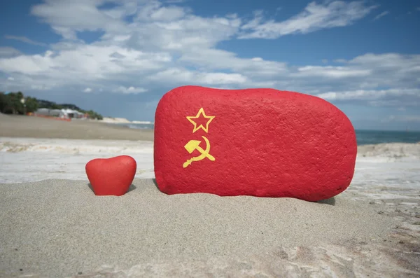 Amor CCCP, concepto de nostalgia en las piedras — Foto de Stock