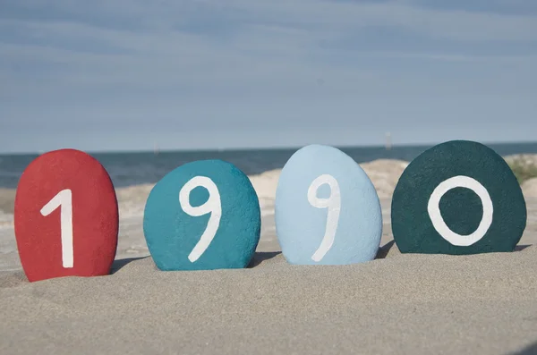 1990 on colourful stones — Stock Photo, Image