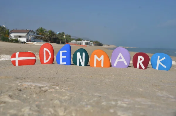 Denemarken, kleurrijke souvenir op stenen — Stockfoto