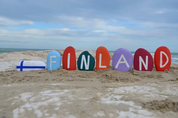 Finland, souvenir op kleurrijke stenen — Stockfoto