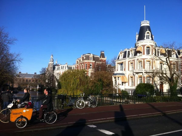 Besøg i Amsterdam - Stock-foto