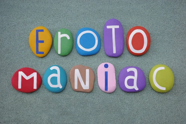 Erotomaniac One Affected Erotomania Creative Text Composed Multi Colored Stone — Stok Foto