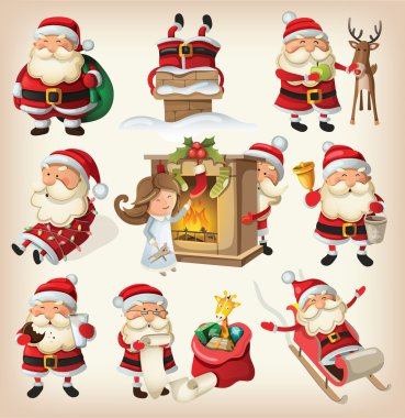 santa kipi Noel için hazır set