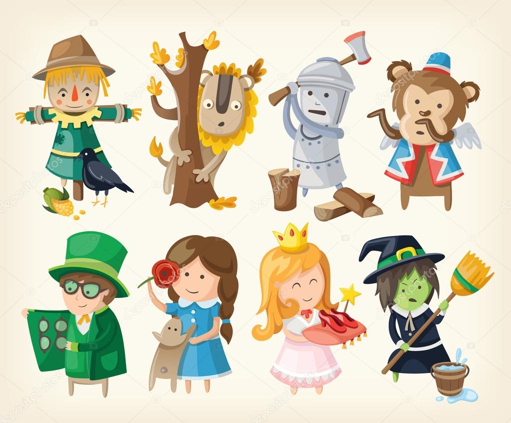 Set of toy personages from fairy tales
