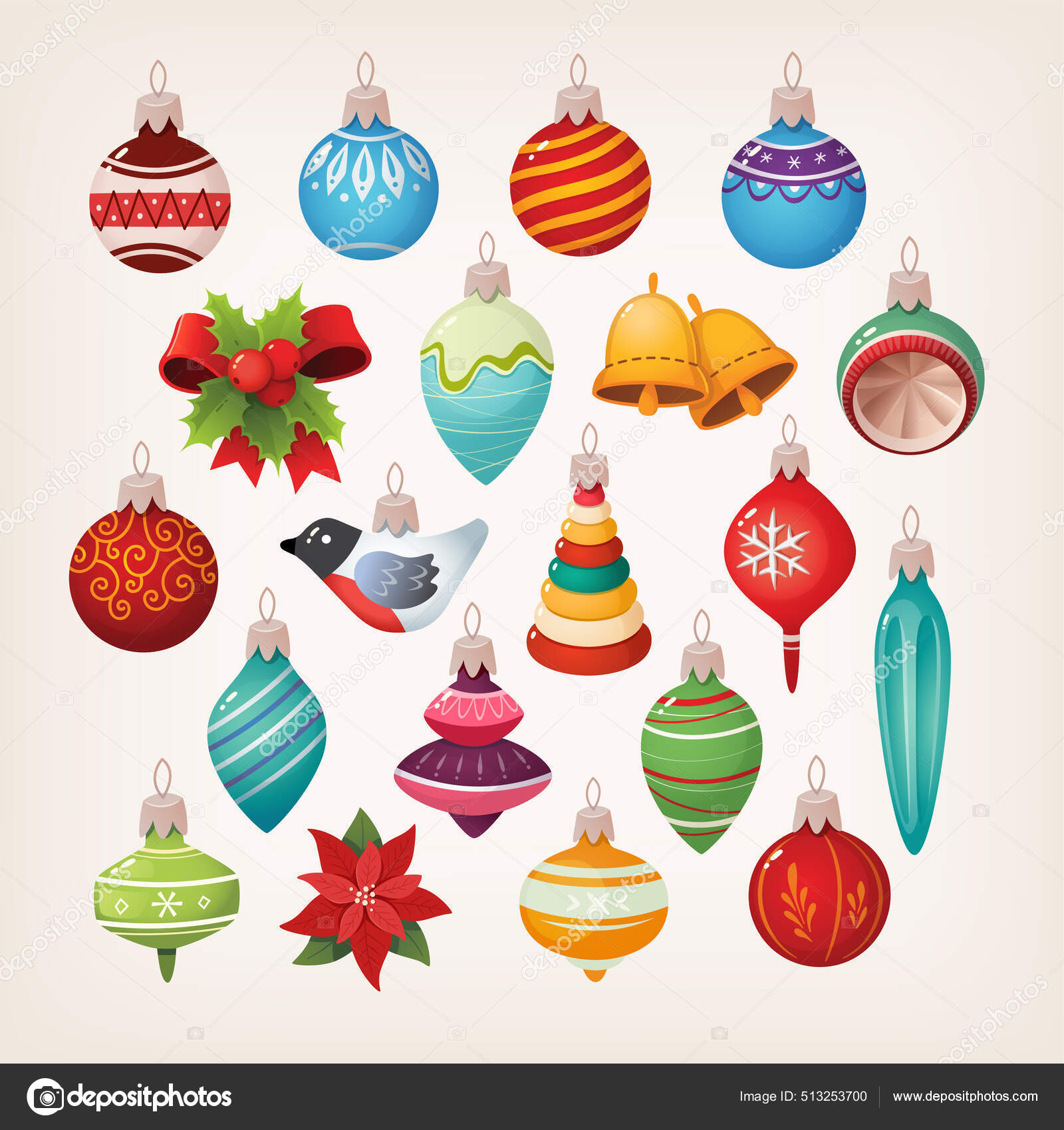 Grande Coleção Bolas Natal Vintage Sinos Icicles Decorações Florais Ornamentos — Vetor de Stock © moonkin #513253700 Grande Coleção Bolas Natal Vintage Sinos Icicles Decorações Florais Ornamentos — Vetor de Stock © moonkin #513253700