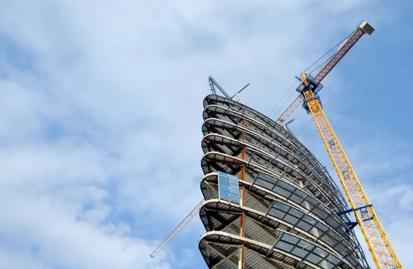 Construção de um edifício moderno — Fotografia de Stock