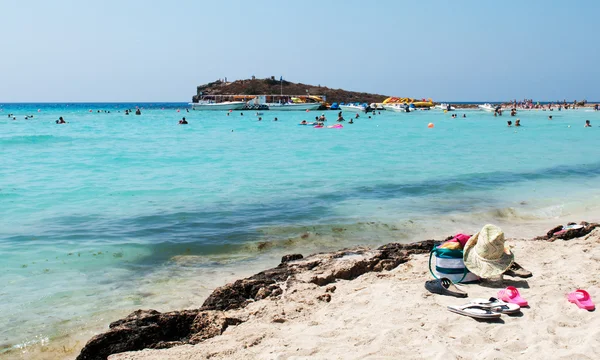 Піщані пляжі, Кіпр Стокове Фото