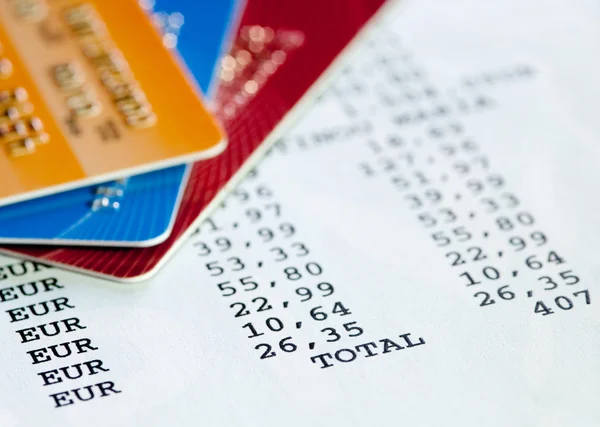 Creditcard verklaring — Stockfoto