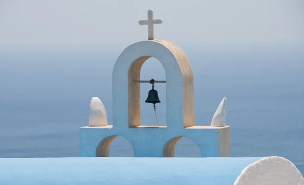 Domo de la iglesia cristiana, Santorini —  Fotos de Stock