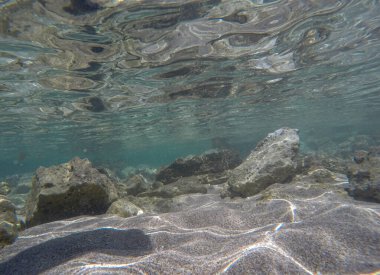 Kayalık dipli sualtı arka planı