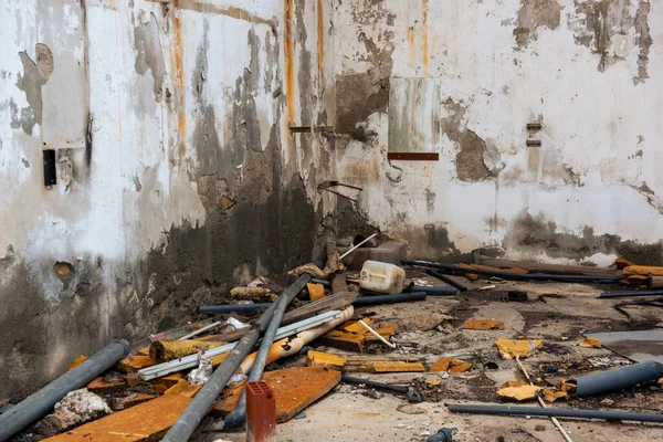 Interior Room Abandoned Industrial Place Deserted Interior Place — Stock Photo, Image