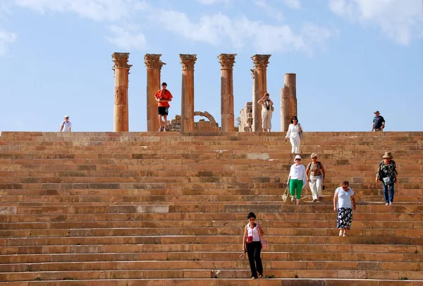 Jeraschu Jordan Oktober Ruinen Der Berühmten Archäologischen Antiken Stadt Jerash — Stockfoto