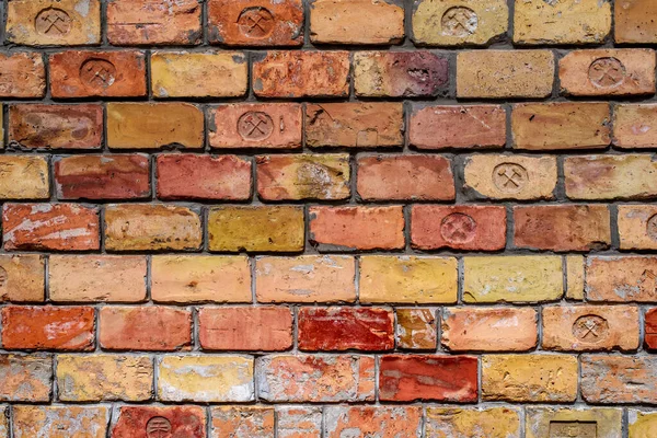 old broken brick wall. Brick wall texture Background, Block pattern.