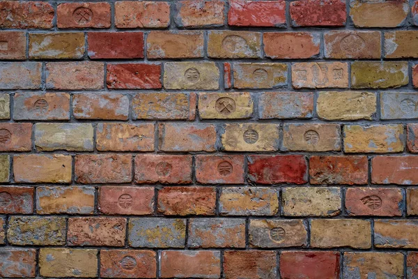 old broken brick wall. Brick wall texture Background, Block pattern.