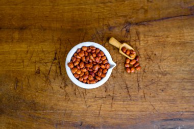 Colorful beans in the cup