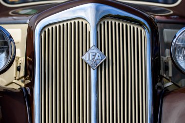 dashboard on display. 07.10.2018., Hungary, Szodliget - Oltimer vintage cars on exhibition.