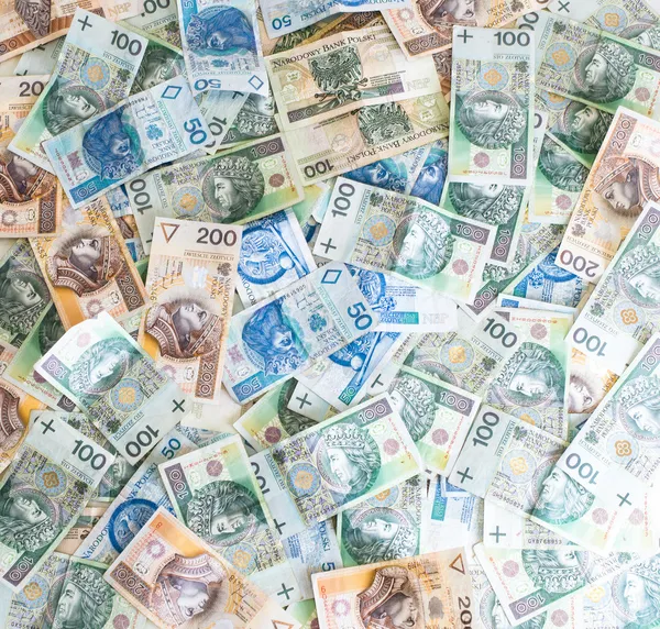 Wallpaper of Polish money — Stock Photo, Image