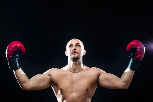 Vítěz boxer po boji — Stock fotografie