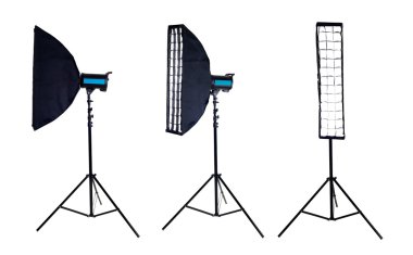fotoğraf üzerinde stüdyo flaş softbox. izole