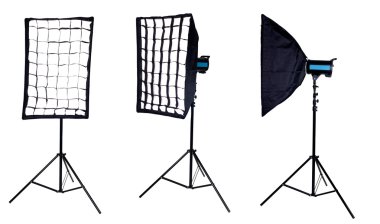  stüdyo flaş softbox monte. izole