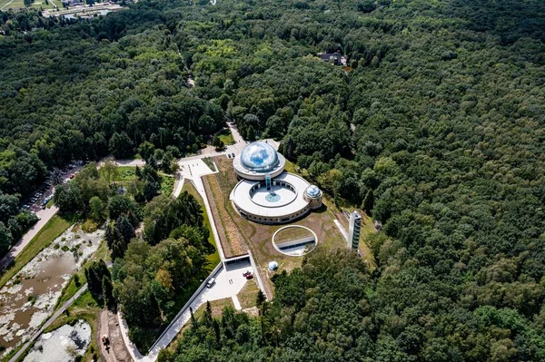Aerial Drone Planetarium Katowice Silesia Poland — Stockfoto