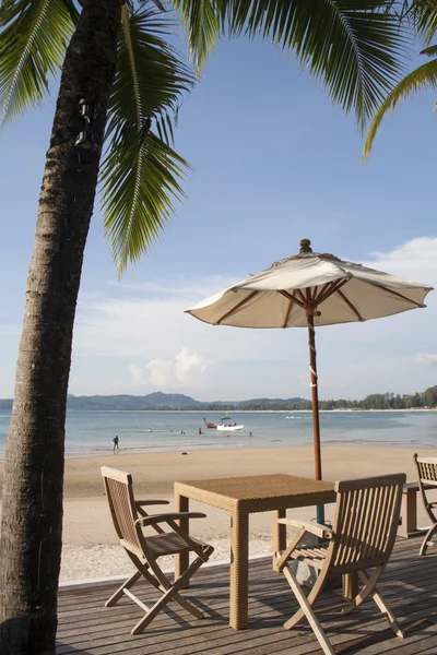 Beach furniture, Bang Tao, Phuket — Stock Photo, Image