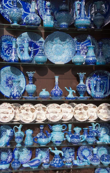 Turecká modrá keramika, istanbul, Turecko — Stock fotografie