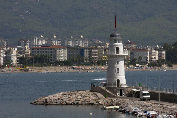 Leuchtturm, Antalya Hafen, Türkei — Stockfoto