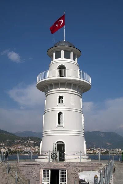 灯塔、 安塔利亚海港、 土耳其 — 图库照片