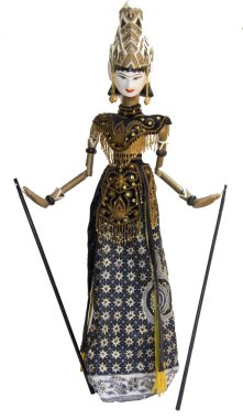 Endonezya wayang golek oyuncak kukla