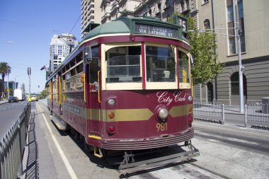 melbourne, Avustralya vintage city daire tramvay