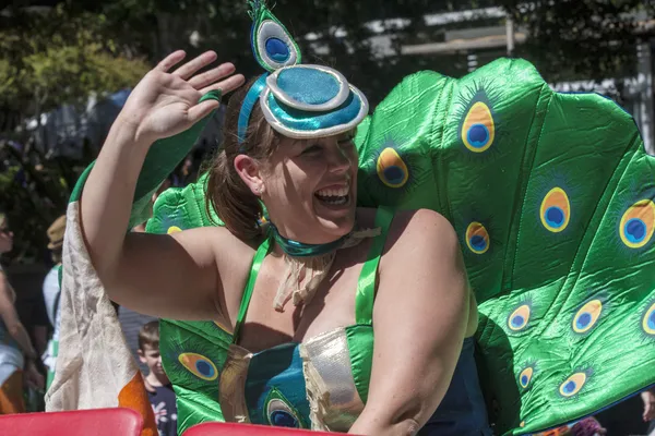 SYDNEY, AUSTRALIA - Mar 17TH:Woman participant in the St Patric