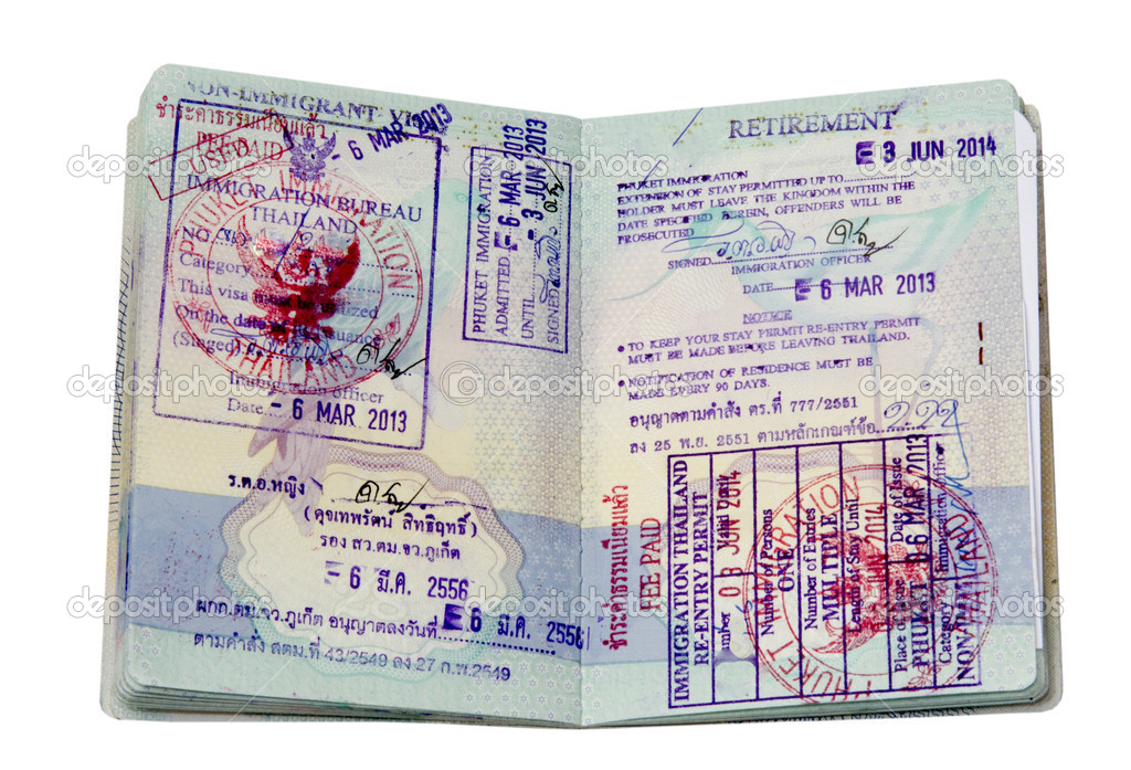 Thai visa stamps