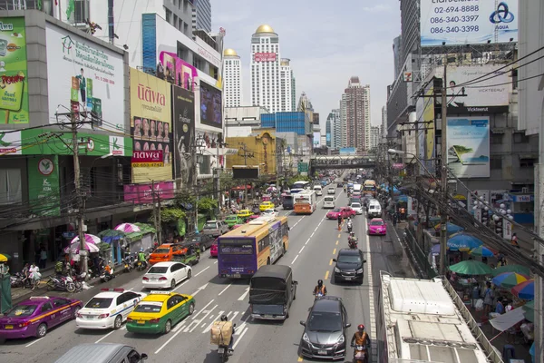Bangkok, Thajsko sept 19: petchaburi silnice v thr pratunam dis — Stock fotografie