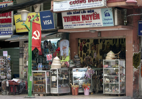HO CHI MINH CITY, VIETNAM-NOV 3RD: A typical tourist shop on Nove
